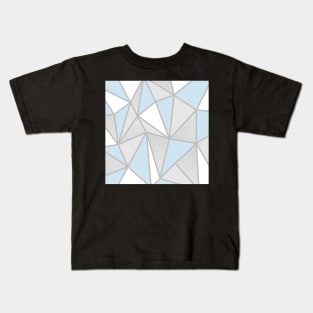 Grey & Blue Geo Kids T-Shirt